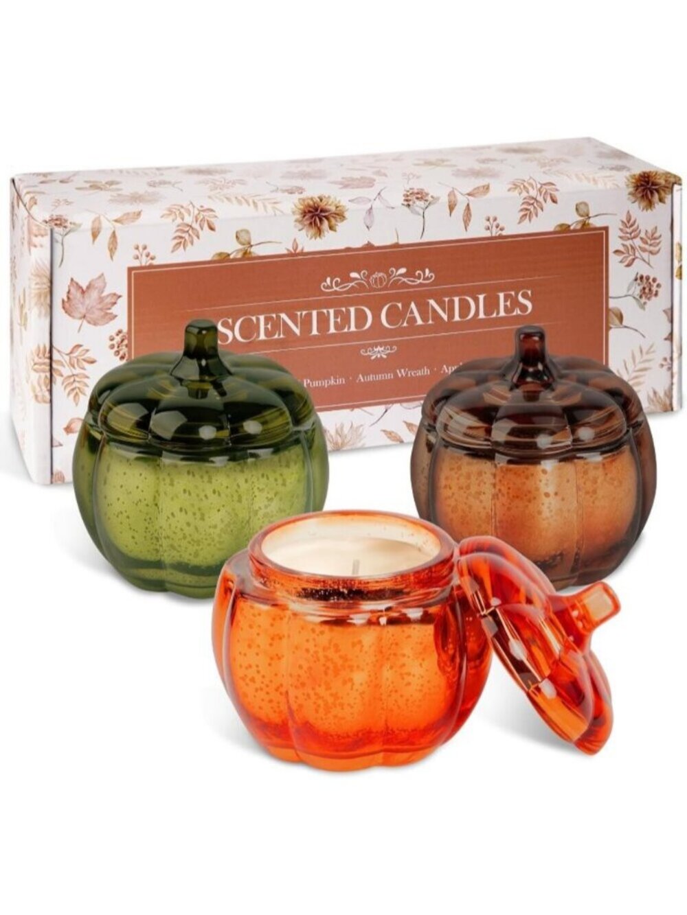 Fall Scented Candles Gift Set 3 Pack Thanksgiving Aromatherapy Autumn Fragrance